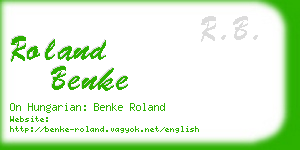 roland benke business card